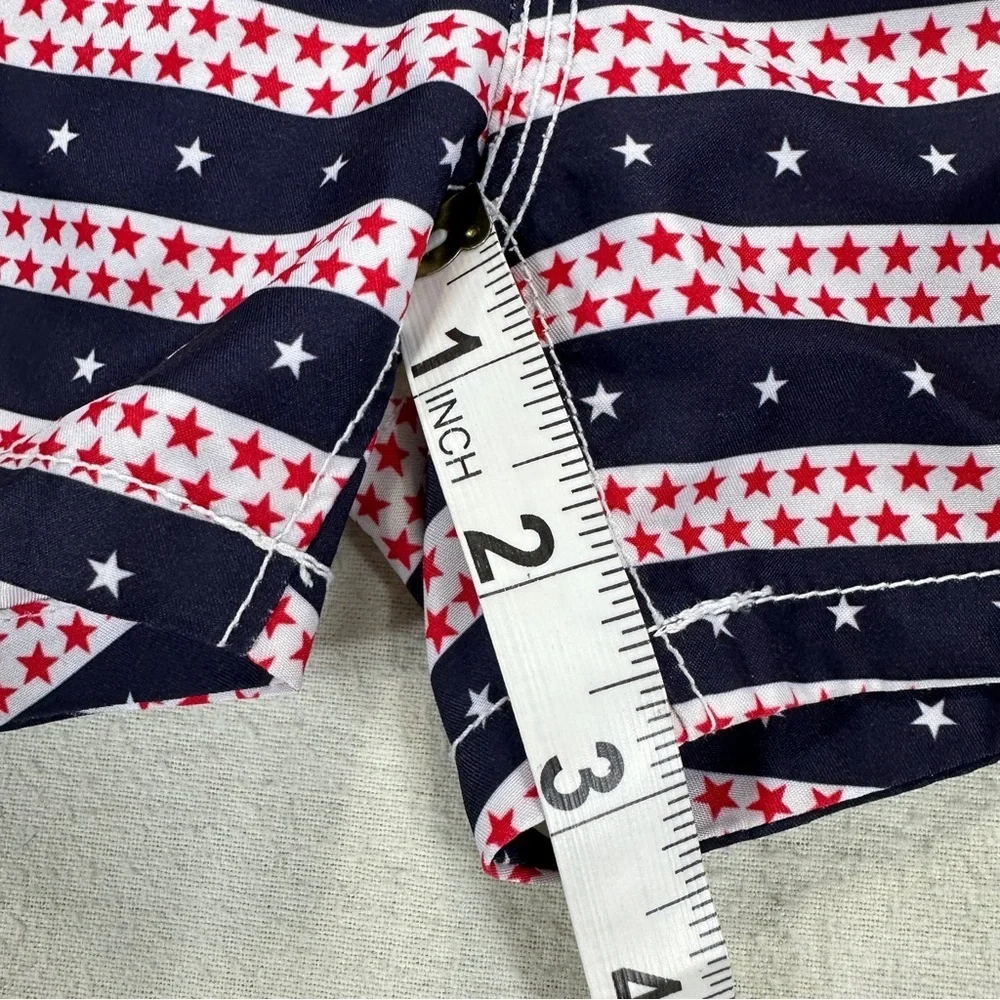 GAP Kids Red White Blue Star Swim Trunk Shorts Sz 18-24M Memorial Fourth of July